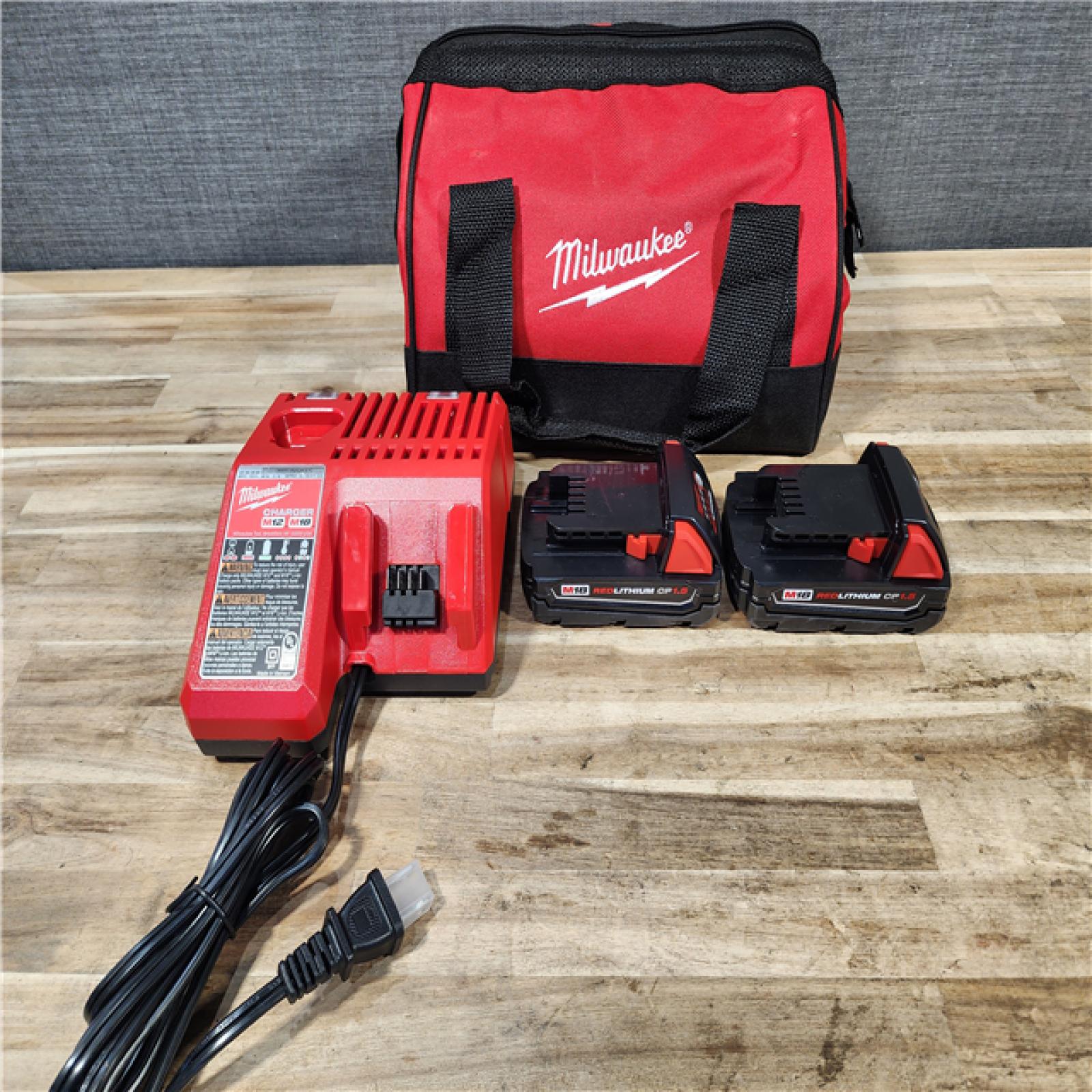 HOUSTON LOCATION - AS-IS Milwaukee 18V Lithium-Ion Cordless Drill Driver/Impact Driver Combo Kit