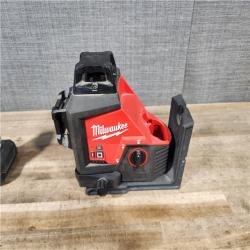 HOUSTON LOCATION - AS-IS Milwaukee-3632-21 M12 Green Beam Laser 360° 3-Plane Kit