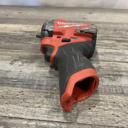 AS-IS Milwaukee FUEL 12V Lithium-Ion Brushless Cordless Stubby 3/8 in. Impact Wrench (Tool-Only)