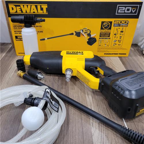 AS-IS Dewalt 20V 550 PSI  1 GPM Cordless Power Cleaner W/ 4 Nozzles Tool-Only DCPW550B