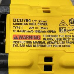 AS-IS DEWALT Atomic 20V Lithium-Ion Cordless Compact 1/2 in. Drill/Driver Kit