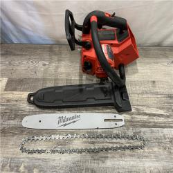 AS-IS Milwaukee FUEL 14 in. 18V Lithium-Ion Brushless Cordless Battery Top Handle Chainsaw (Tool Only)