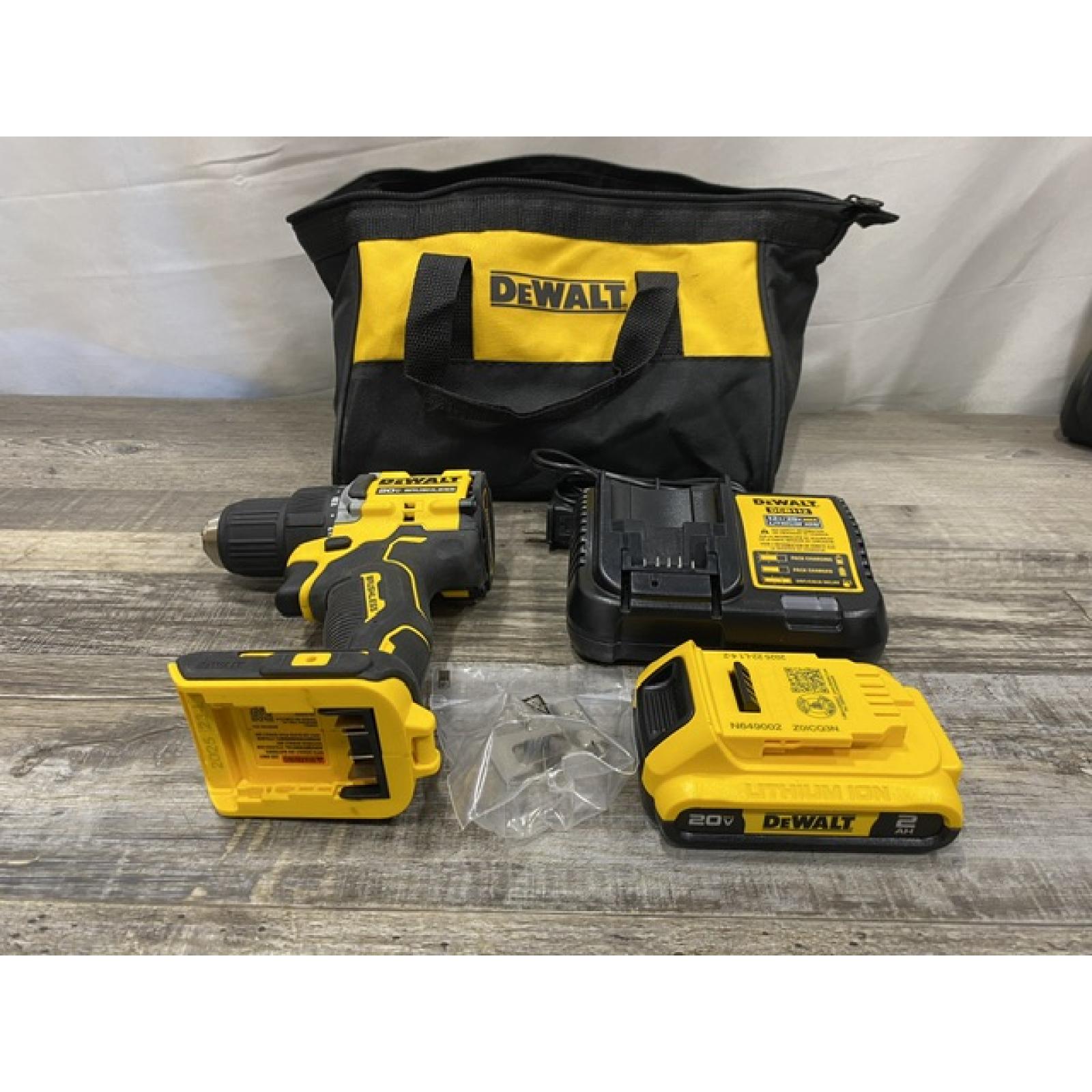 AS-IS DEWALT Atomic 20V Lithium-Ion Cordless Compact 1/2 in. Drill/Driver Kit
