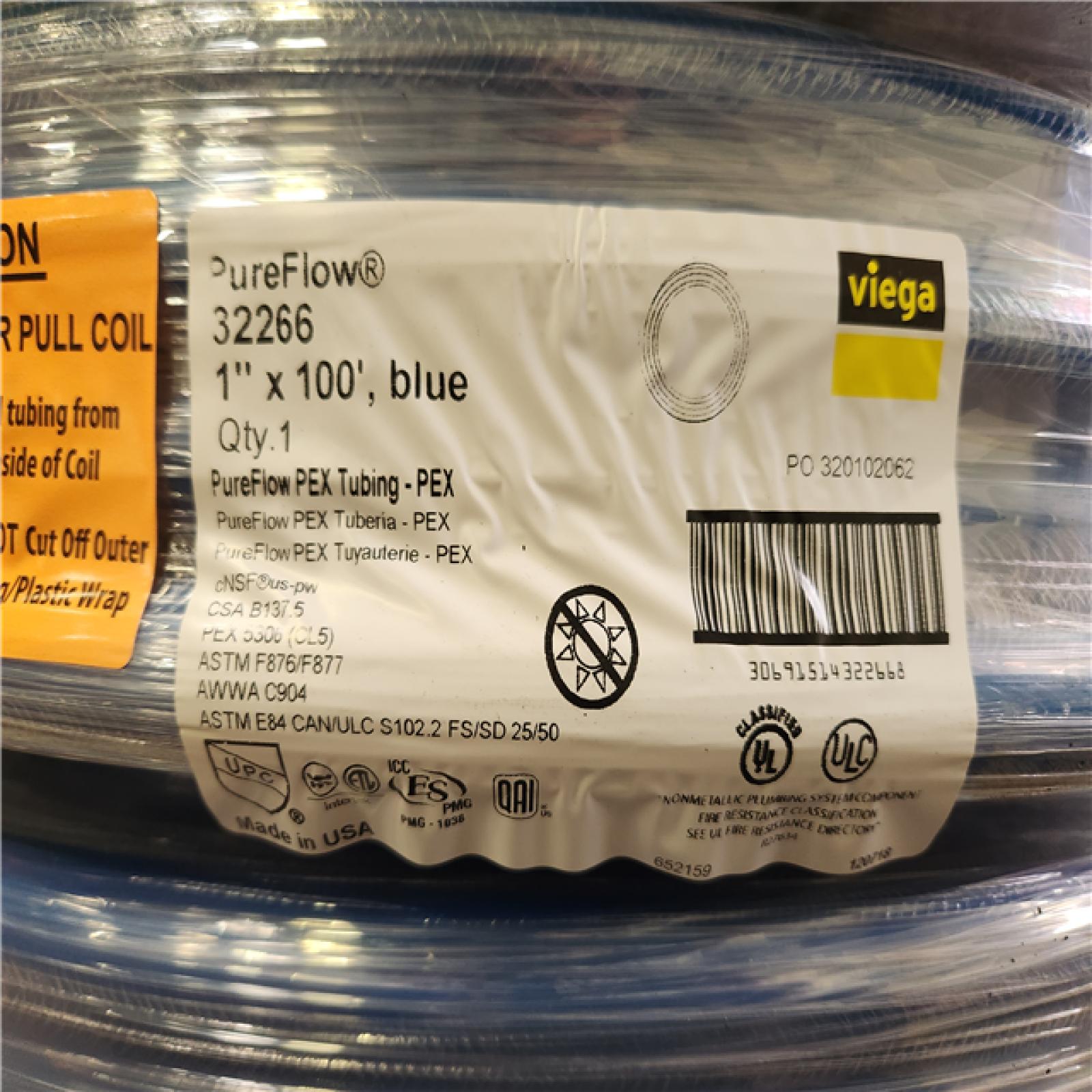 Phoenix Viega PureFlow Plex Tubing 1 x 100' Blue Pallet of 12