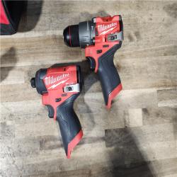HOUSTON LOCATION - AS-IS Milwaukee FUEL 12-Volt Lithium-Ion Brushless Cordless Hammer Drill and Impact Driver Combo Kit