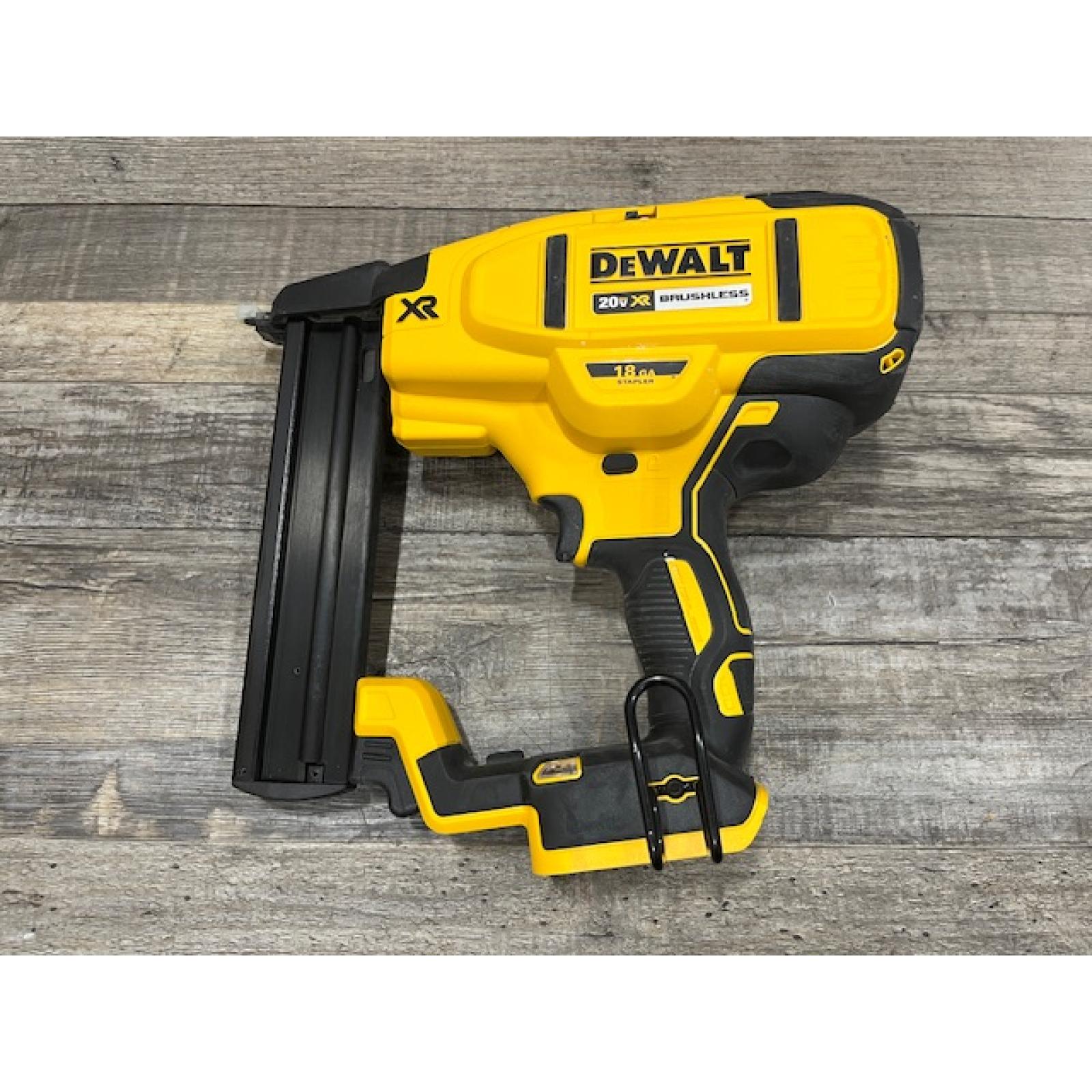 AS-IS DEWALT Cordless 18-Gauge Narrow Crown Stapler (Tool Only)