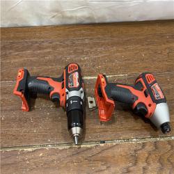 AS-IS Milwaukee 18V Cordless Brushed 2 Tool Drill/Driver and Impact Driver Kit