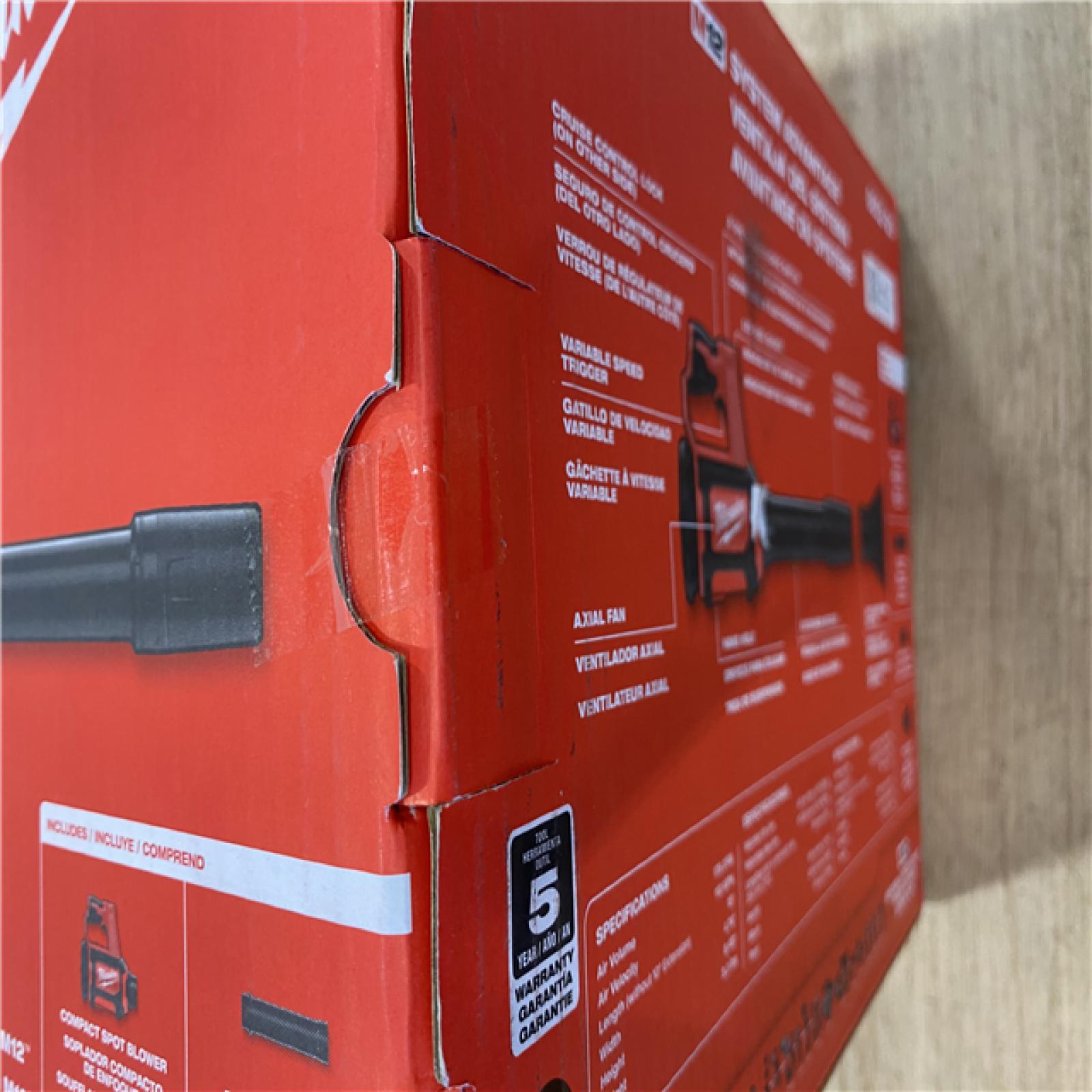 NEW! Milwaukee 12V Lithium-Ion Cordless Compact Spot Blower (Tool-Only)