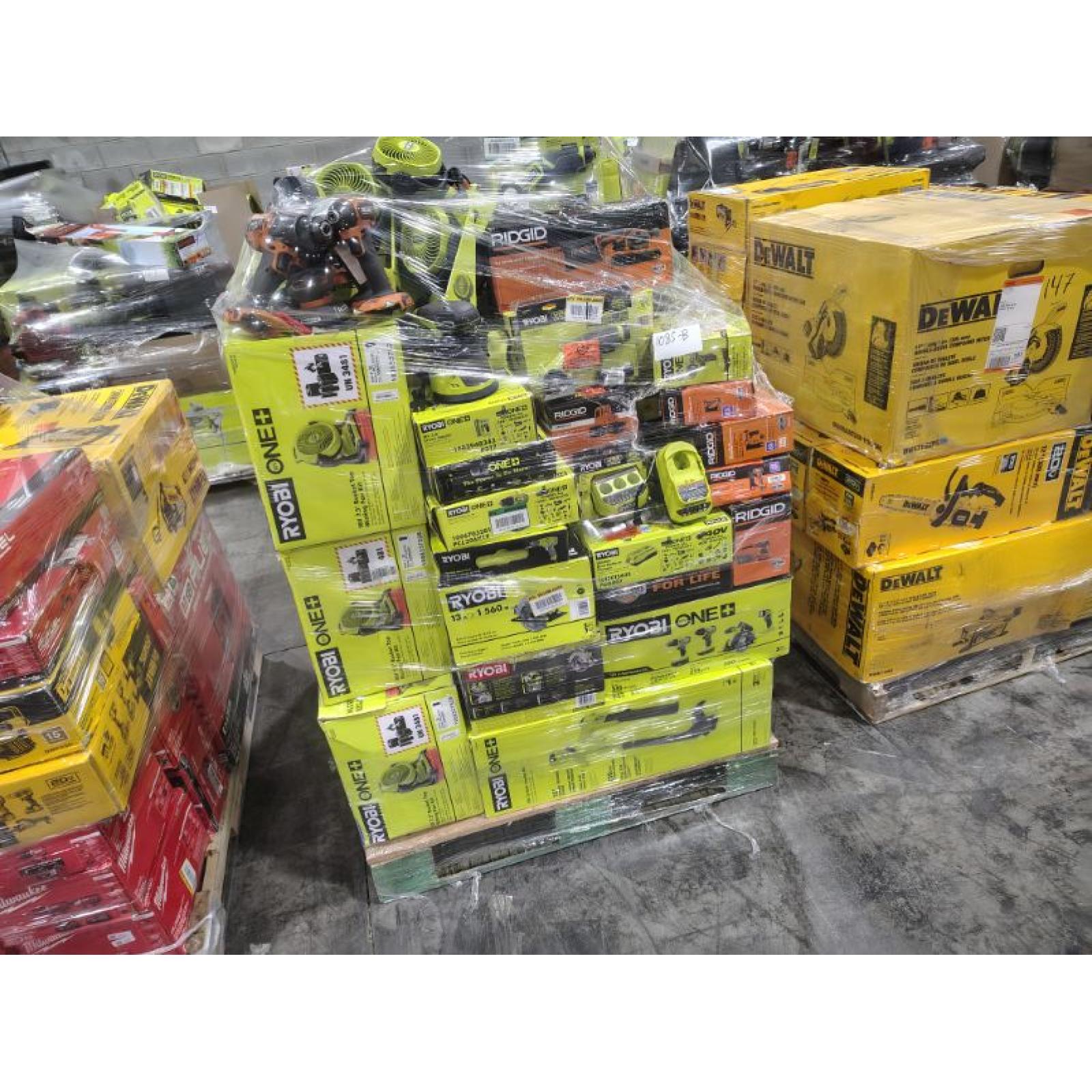 Pittston Location As-Is Power Tools Partial Truckload (15 Pallets) 1085-B