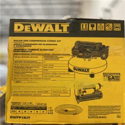 DALLAS LOCATION - DEWALT 6 Gal. 18-Gauge Brad Nailer and Heavy-Duty Pancake Electric Air Compressor Combo Kit