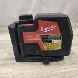 AS-IS MILWAUKEE 100 Ft. REDLITHIUM Lithium-Ion USB Green Rechargeable Cross Line Laser Level Kit