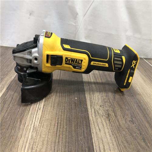 AS-IS DEWALT 20V MAX XR Cordless Brushless 4.5 in. Slide Switch Small Angle Grinder with Kickback Brake (Tool Only)