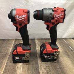 AS-IS Milwaukee FUEL 18V Lithium-Ion Brushless Cordless Hammer Drill and Impact Driver Combo Kit