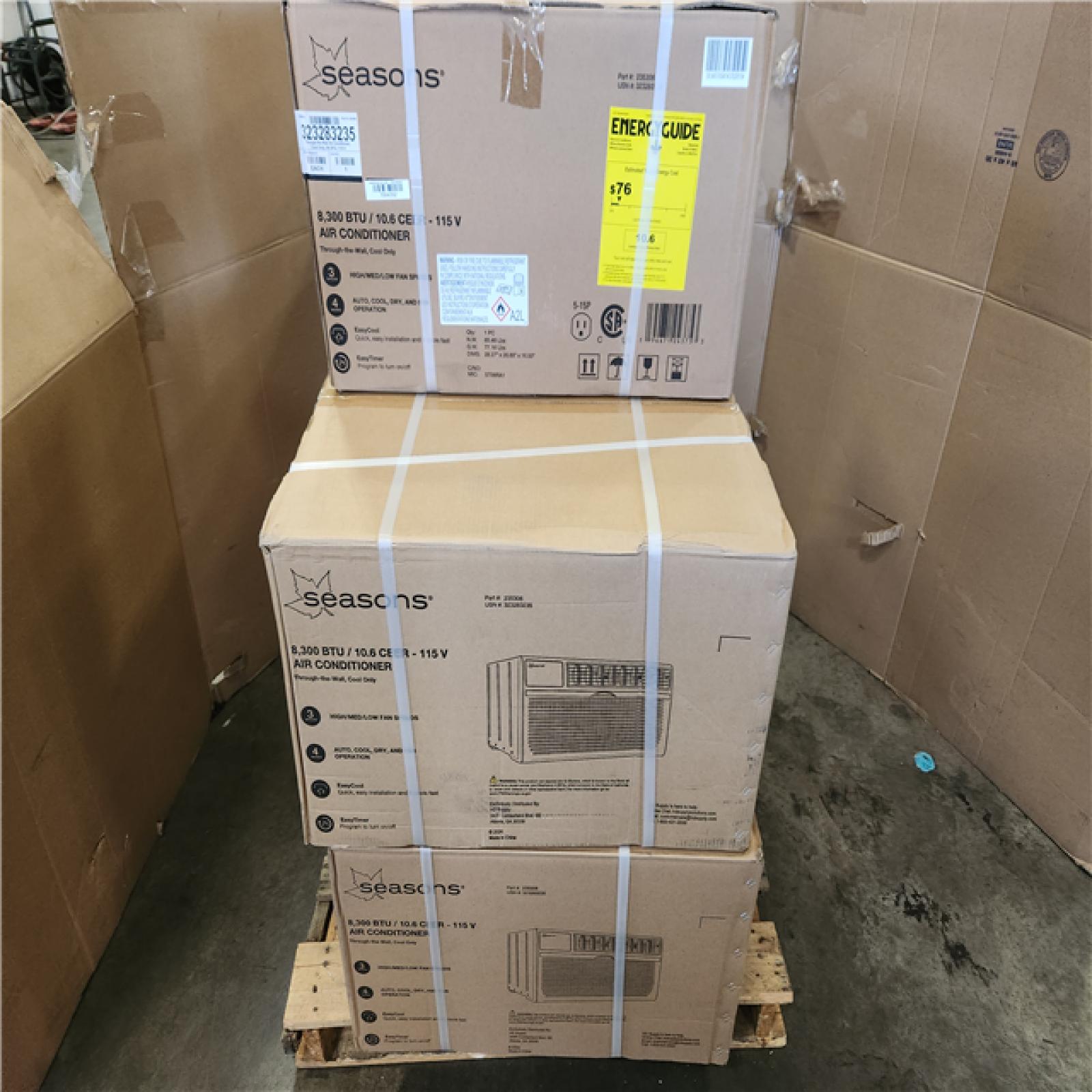 Phoenix NEW SEASONS 8 300 BTU 115-Volt Through-the-Wall Cool-Only Air Conditioner Pallet of 5