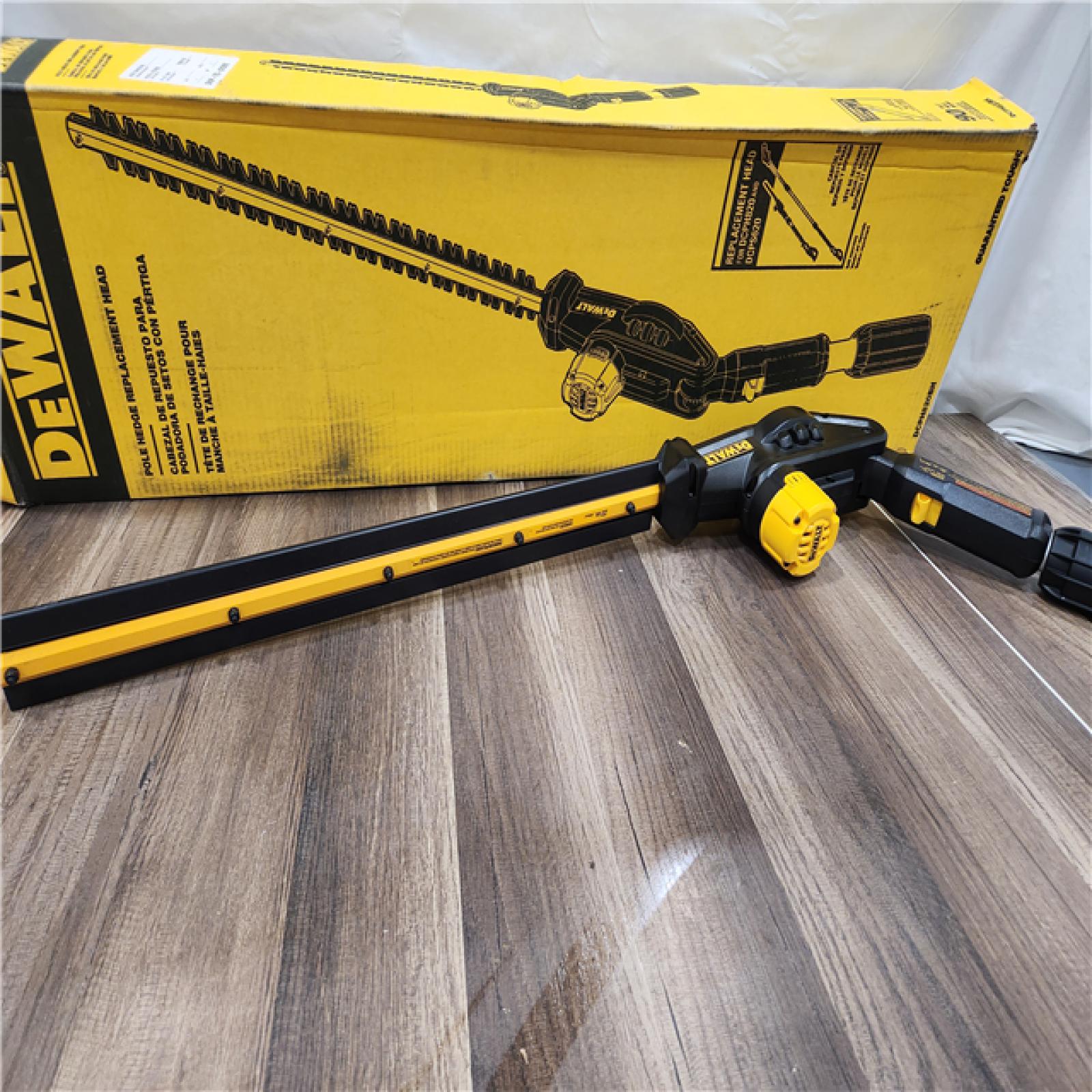 AS-IS DEWALT 20V MAX Cordless Battery Powered Pole Hedge Trimmer Head (Trimmer Head Only)