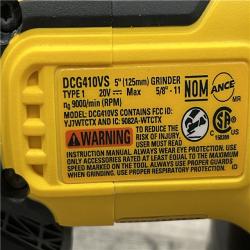 AS-IS DEWALT 20V XR Cordless 4-1/2. in. to 5 in. Variable Speed Angle Grinder (Tool Only)