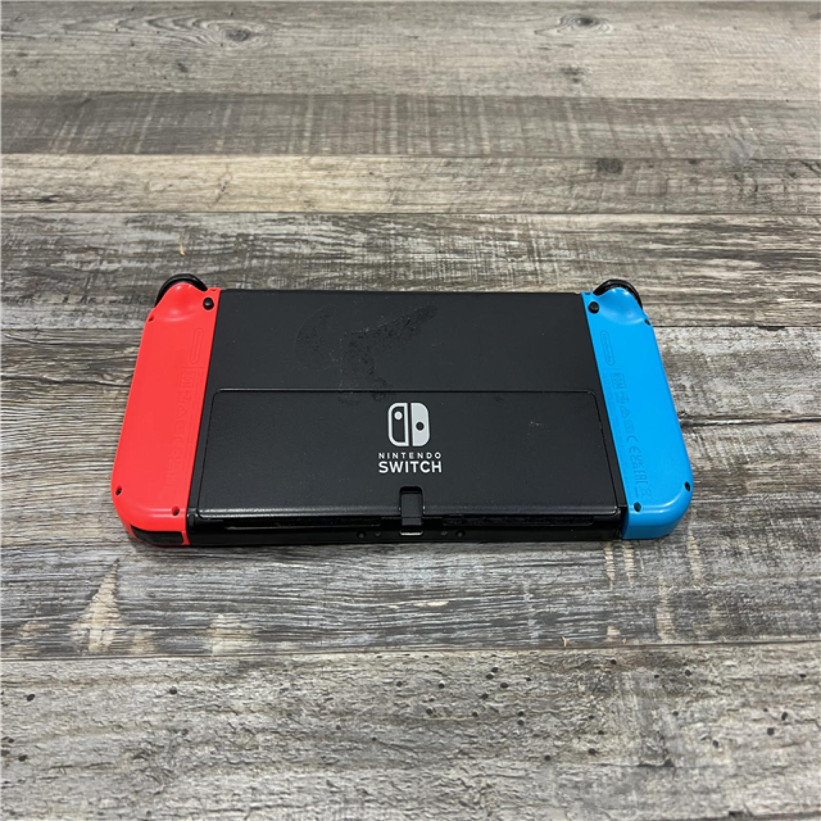 AS-IS Nintendo Switch with Neon Blue and Neon Red Joy-Con