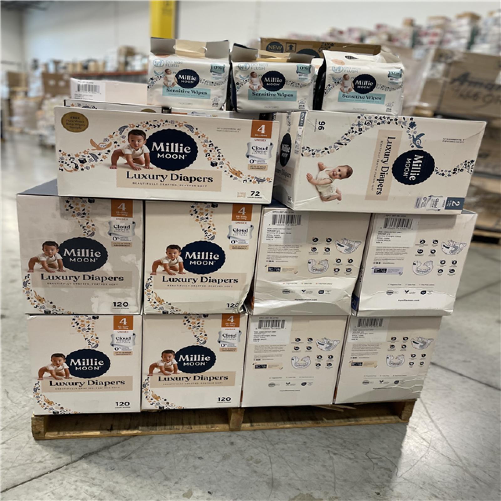 DALLAS LOCATION - BULLSEYE MIXED DIAPER AND WIPE'S PALLET -(42 UNITS)