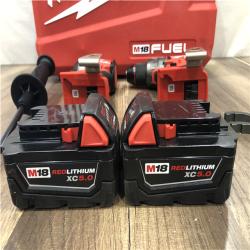 AS-IS Milwaukee FUEL 18V Lithium-Ion Brushless Cordless Hammer Drill and Impact Driver Combo Kit