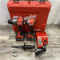 AS-IS Milwaukee FUEL 18V Lithium-Ion Brushless Cordless Hammer Drill and Impact Driver Combo Kit