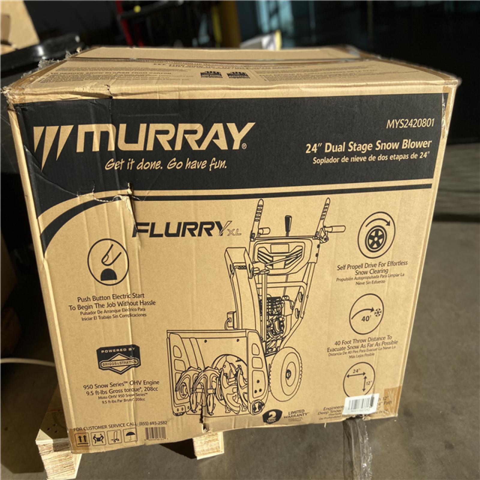 DALLAS LOCATION - Murray 24 in. 208cc Self-Propelled 2-Stage Gas Snow Blower with Electric Start