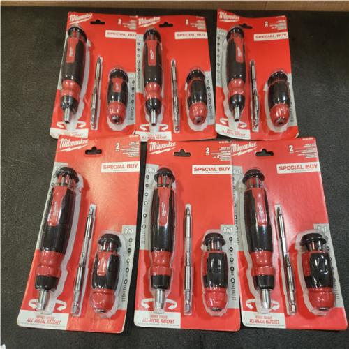 Phoenix 6 NEW Milwaukee 14-In-1 Ratcheting Multi-Bit and 8-In-1 Ratcheting Compact Multi-bit Screwdriver Set (2-Piece)
