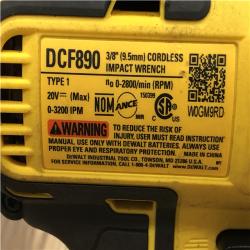 AS-IS DEWALT 20V MAX XR Cordless Brushless 3/8 in. Compact Impact Wrench (Tool Only)