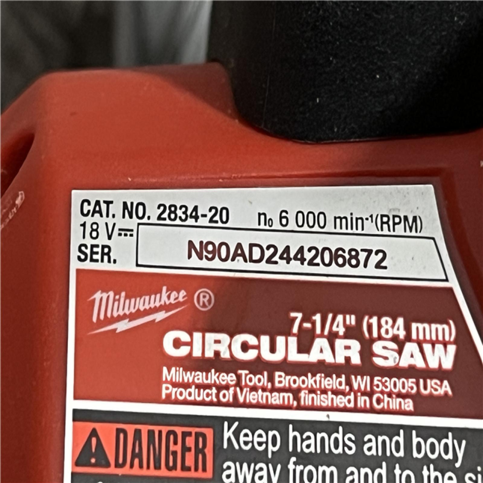 AS-IS Milwaukee FUEL 18V Lithium-Ion Brushless Cordless 7-1/4 in. Circular Saw (Tool-Only)