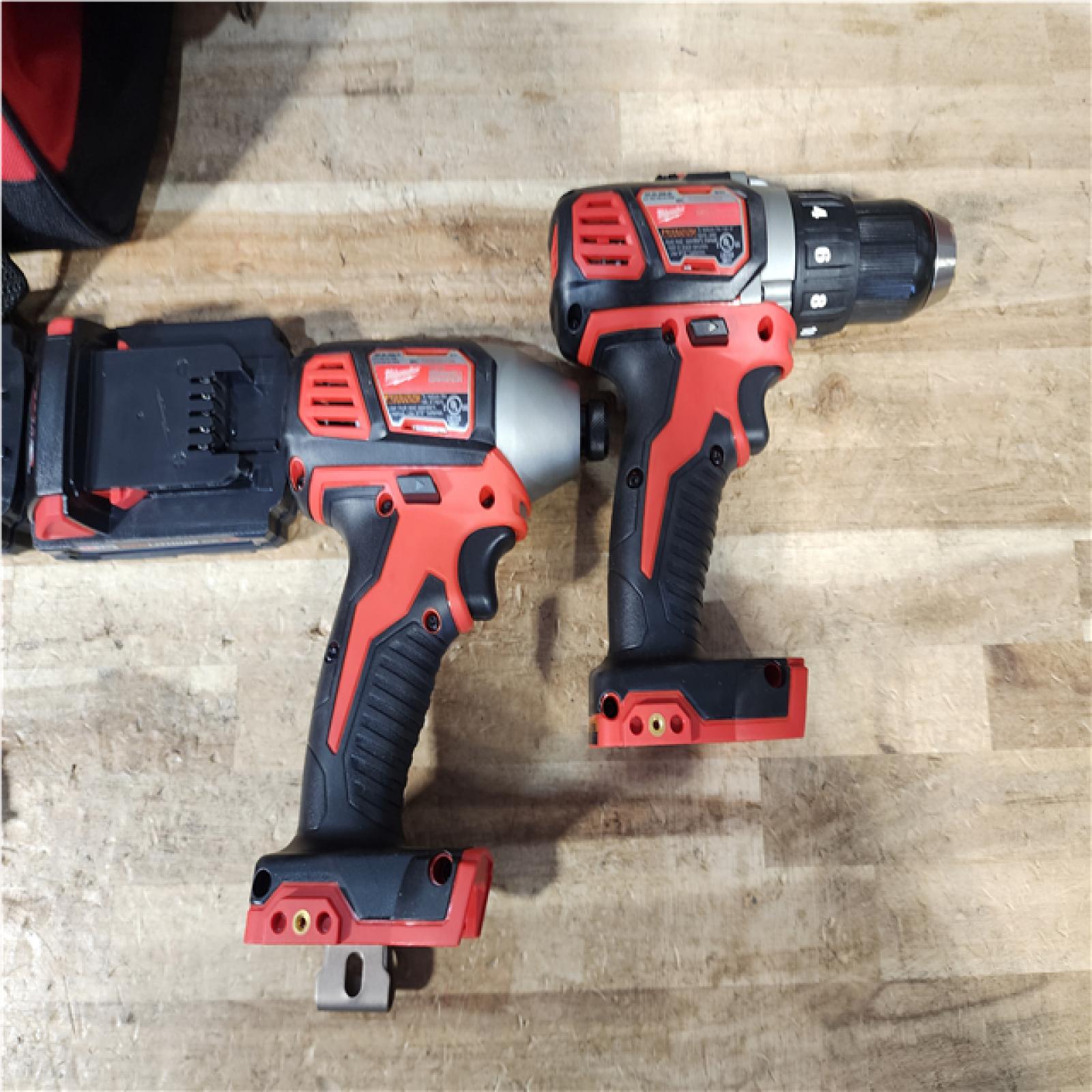 HOUSTON LOCATION - AS - IS Milwaukee 18V Lithium-Ion Cordless Drill Driver/Impact Driver Combo Kit