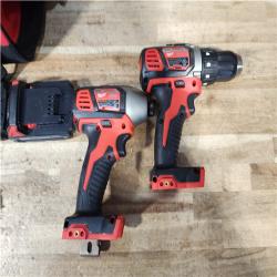 HOUSTON LOCATION - AS - IS Milwaukee 18V Lithium-Ion Cordless Drill Driver/Impact Driver Combo Kit