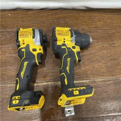 AS-IS DEWALT 20V MAX XR Hammer Drill and ATOMIC Impact Driver 2 Tool Cordless Combo Kit with (2) 4.0Ah Batteries, Charger, and Bag
