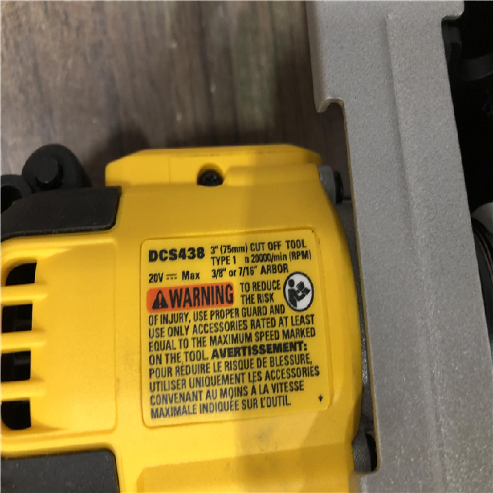 AS-IS DEWALT 20V XR Cordless 3 in. Cut-Off Tool (Tool Only)
