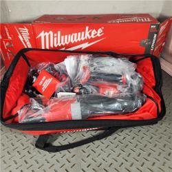Houston Location - AS-IS Milwaukee M18 Cordless 4 -Tool Combo Kit 2x 3AH Batteries - Appears IN NEW Condition