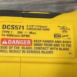 AS-IS DEWALT ATOMIC 20V MAX Cordless Brushless 4-1/2 in. Circular Saw (Tool Only)