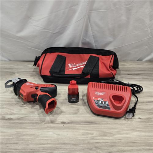 AS-IS Milwaukee 2420-21 12V 1.5Ah Cordless Straight Handle Reciprocating Saw Kit