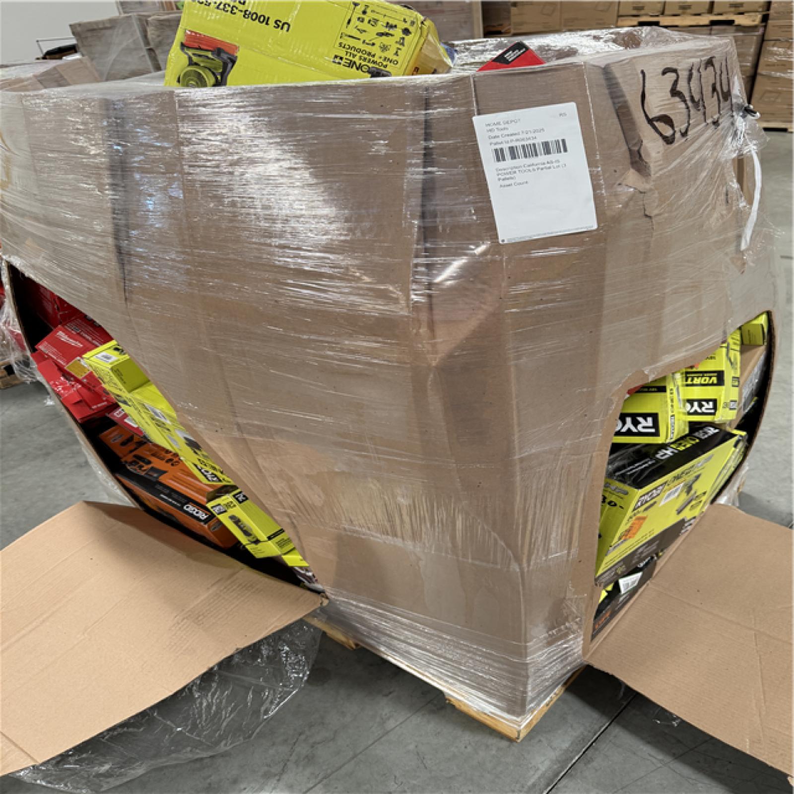 California AS-IS POWER TOOLS Partial Lot (3 Pallets) P-R063434