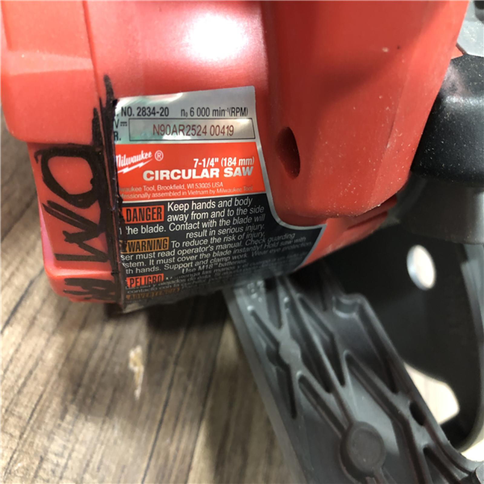 AS-IS Milwaukee FUEL 18V Lithium-Ion Brushless Cordless 7-1/4 in. Circular Saw (Tool-Only)