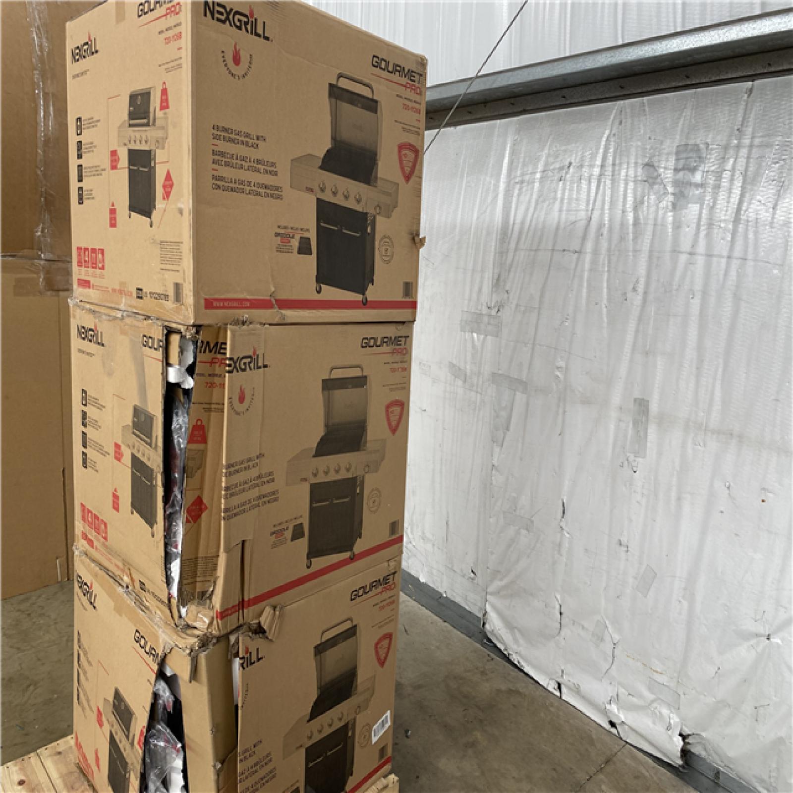 Houston Location AS IS - NexGrill 4 Burner Gas Grill with side burner