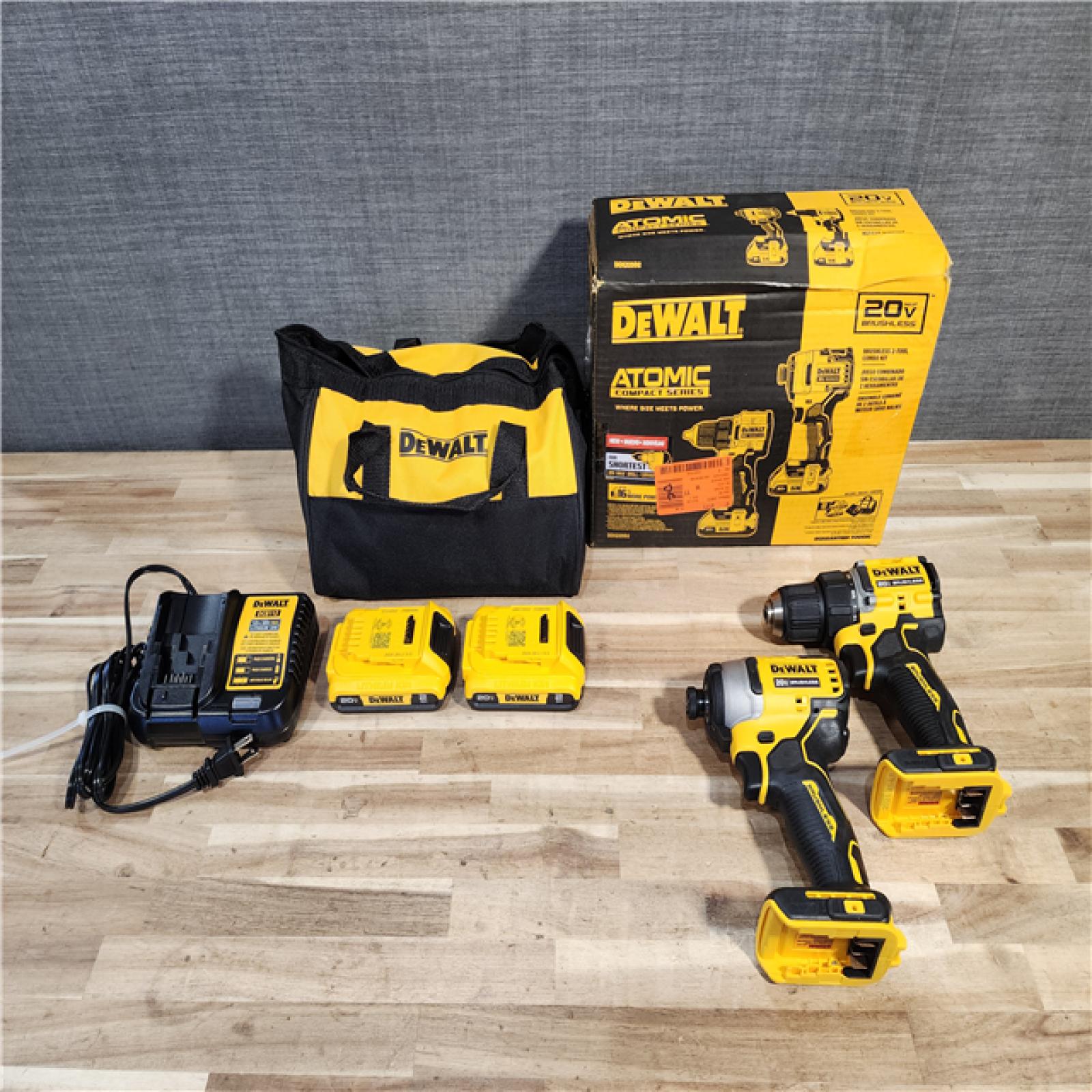 HOUSTON LOCATION - AS-IS DEWALT ATOMIC 20-Volt MAX Lithium-Ion Cordless Combo (2-Tool) Kit