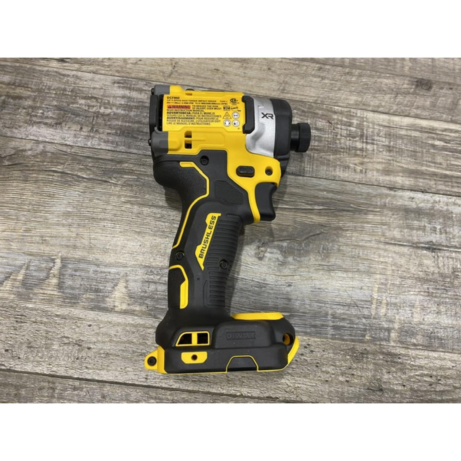AS-IS DEWALT 20V MAX XR Lithium-Ion Brushless Cordless 3-Speed High Torque 1/4 in. Impact Driver Kit