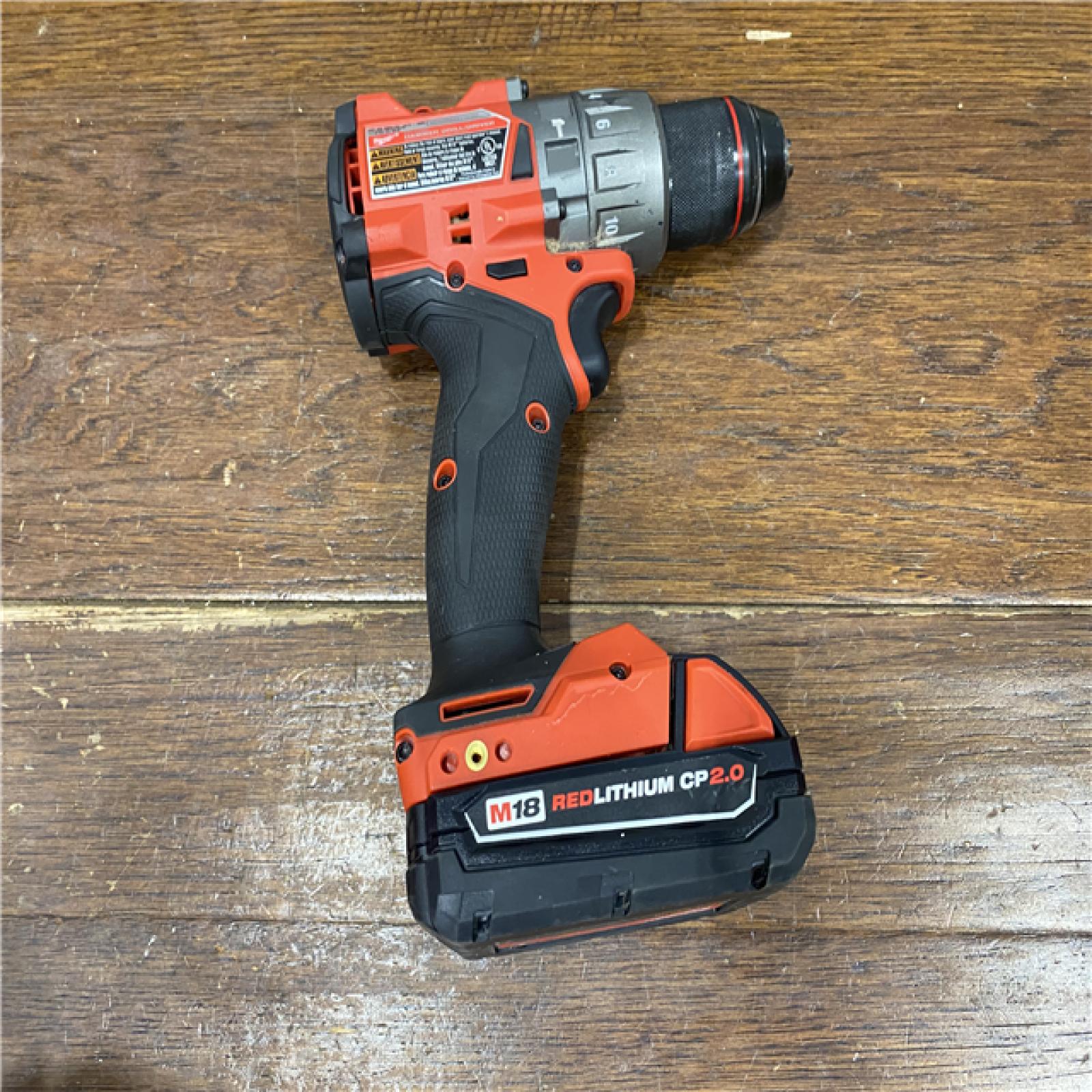 AS-IS Milwaukee 2904-22 Hammer Drill Driver Kit with Batteries  Charger & Tool Case  Red