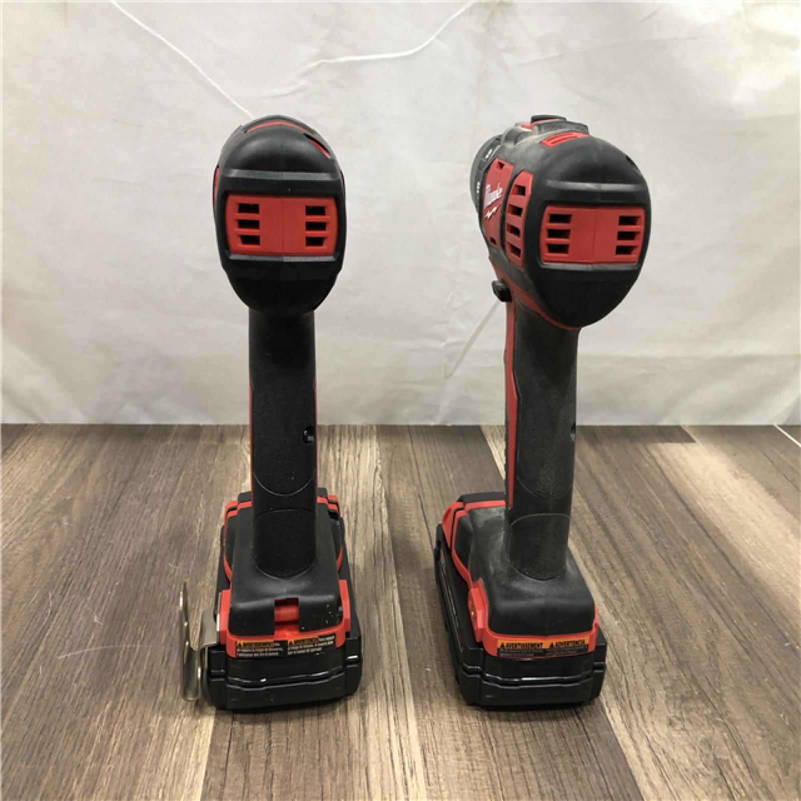 AS-IS Milwaukee M18 18V Lithium-Ion Cordless Drill Driver/Impact Driver Combo Kit