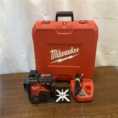 AS-IS Milwaukee-3632-21 M12 Green Beam Laser 360Â° 3-Plane Kit