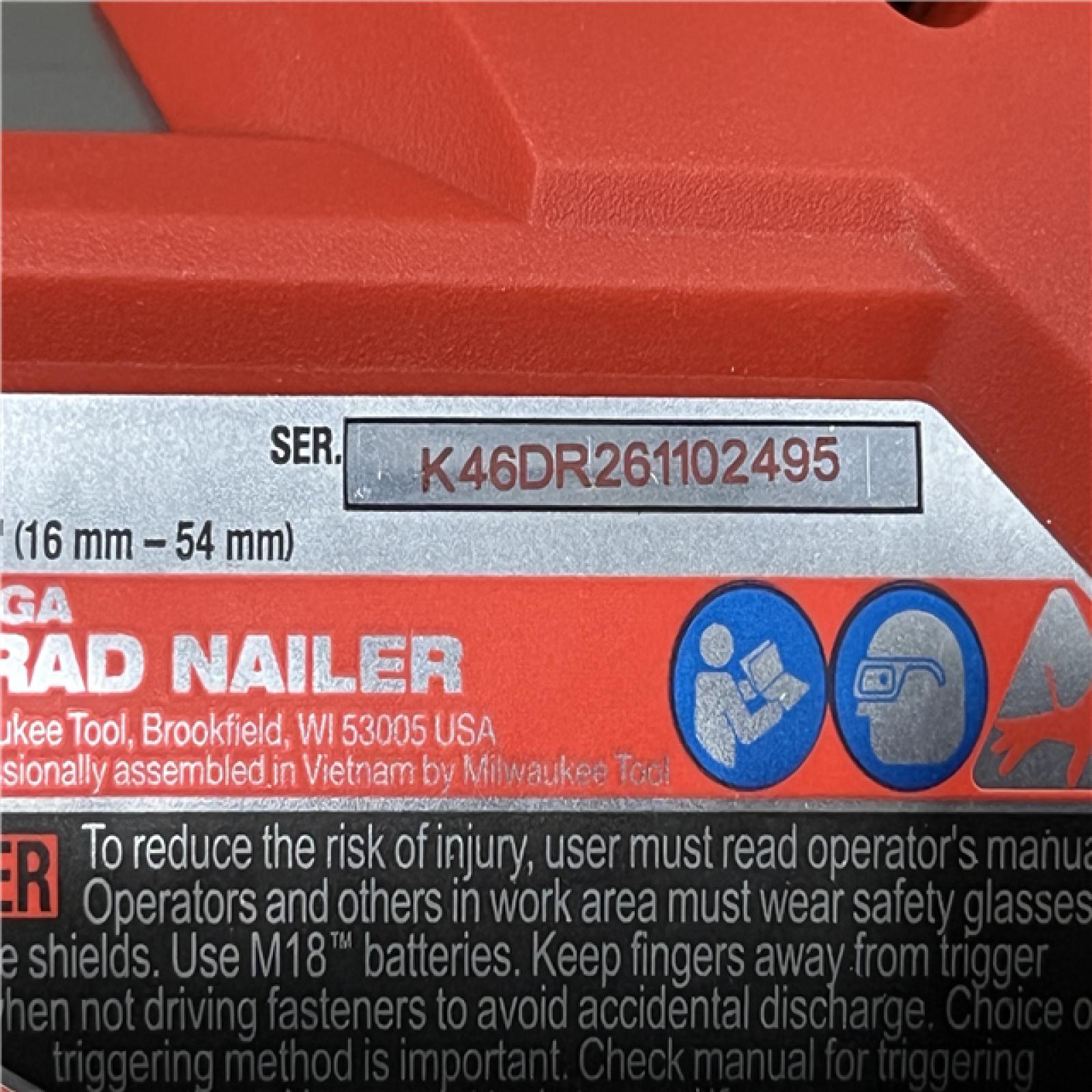 AS-IS Milwaukee FUEL 18-Volt Lithium-Ion Brushless Cordless Gen II 18-Gauge Brad Nailer (Tool-Only)