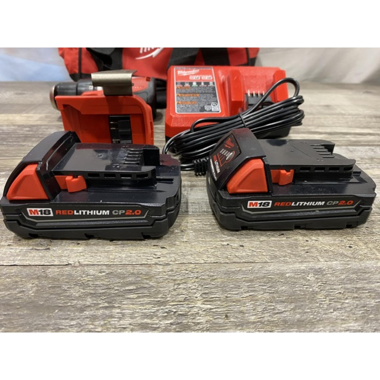 AS-IS Milwaukee 18V Lithium-Ion Brushless Cordless 1/2 in. Compact Drill/Driver Kit