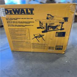 New! - DEWALT 15 Amp Corded 8-1/4 in. Compact Jobsite Tablesaw with Compact Table Saw Stand