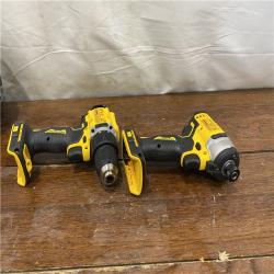 AS-IS Dewalt DCK225D2 20V MAX ATOMIC Brushless Compact Lithium-Ion 1/2 in. Cordless Drill Driver and 1/4 in. Impact Driver Combo Kit with 2 Batteries 2 Ah