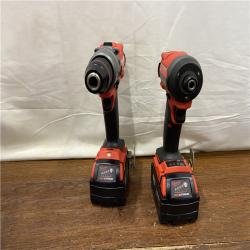 AS-IS MILWAUKEE M18 FUEL 18V Lithium-Ion Brushless Cordless Hammer Drill and Impact Driver Combo Kit (2-Tool) with 2 Batteries