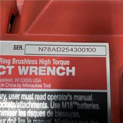 AS-IS Milwaukee 18-Volt Lithium-Ion Brushless 1/2 in. High Torque Impact Wrench with Friction Ring (Tool-Only)