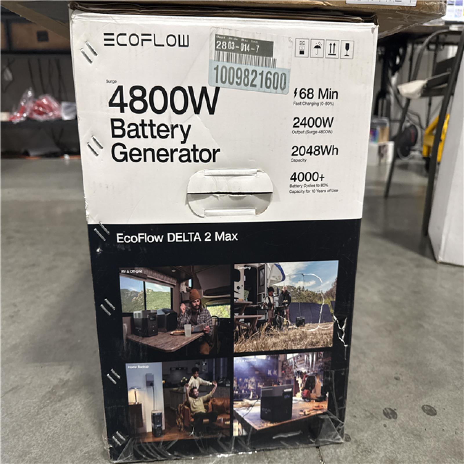 CALIFORNIA AS-IS ECOFLOW DELTA 2 MAX & ECOFLOW 110 WATT SOLAR PANEL